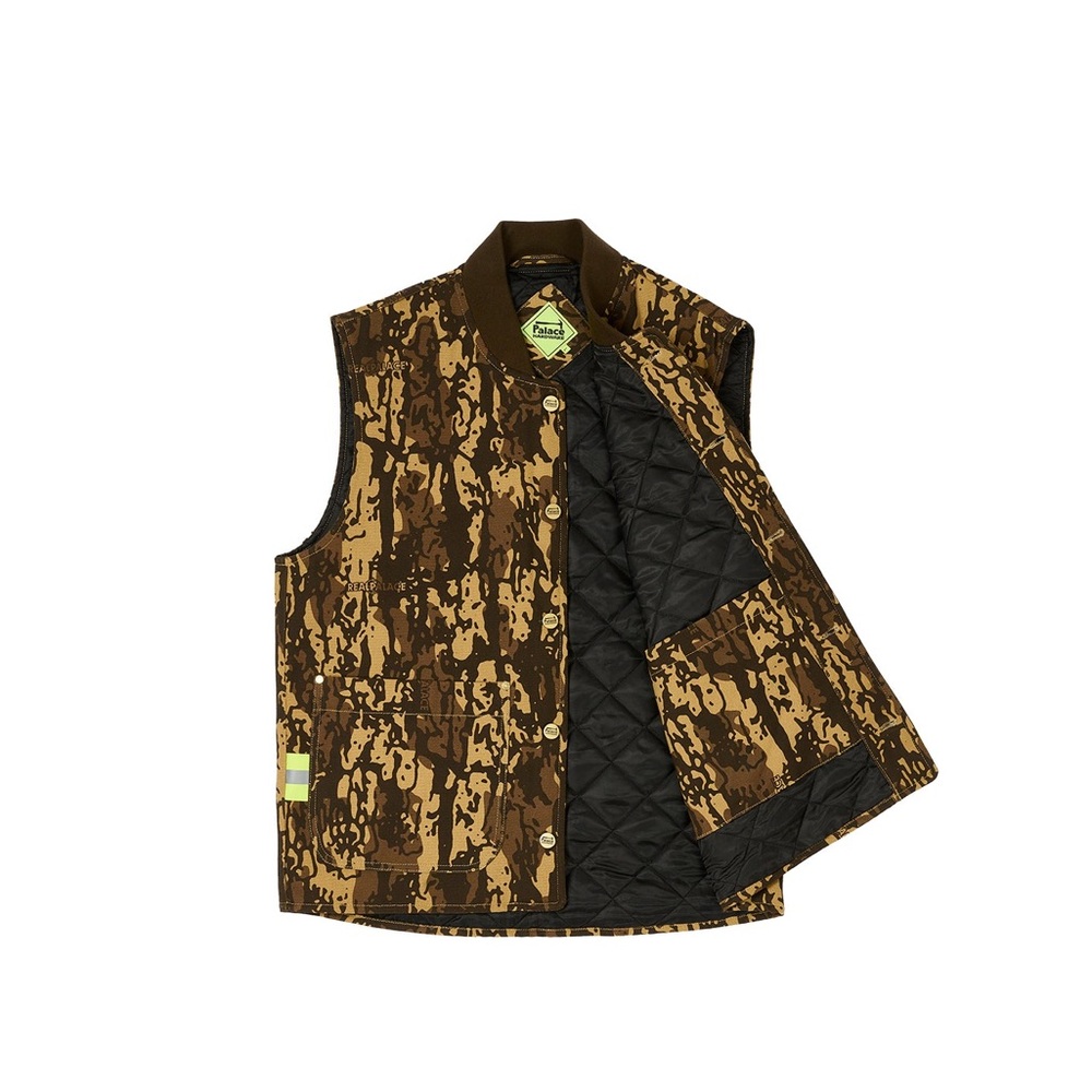 Palace HARDWARE VEST CAMO Men’s Size XL Patch Logo Quilted Lining Brand New